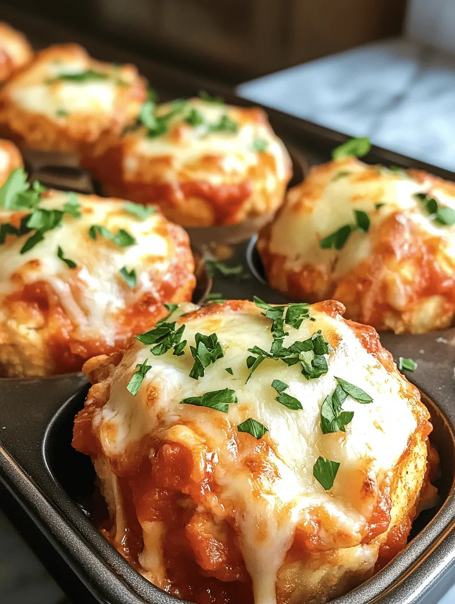 So, what exactly are Chicken Parmesan Cups? At their core, they are miniature cups made from ground chicken, seasoned and mixed with herbs, spices, and cheeses, then baked to perfection in a muffin tin. This unique presentation transforms the beloved Chicken Parmesan into a fun and portable option that everyone can enjoy. The inspiration for these cups comes from the traditional Chicken Parmesan dish, which typically features breaded and fried chicken cutlets topped with marinara sauce and melted cheese. By reimagining it in cup form, we not only create a visually appealing dish but also enhance the flavor experience through various textures.