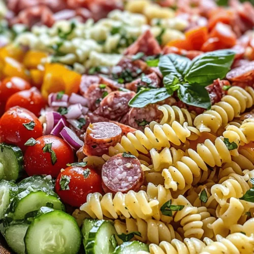 When it comes to hearty, flavorful dishes that can serve a crowd, the Italian Grinder Pasta Salad stands out as a delightful option. This vibrant salad is not only visually appealing but also packed with a medley of flavors that will tantalize your taste buds. With its combination of fresh vegetables, savory meats, and creamy cheese, this pasta salad is a satisfying option that appeals to all ages, making it perfect for various occasions—from summer picnics to family gatherings.