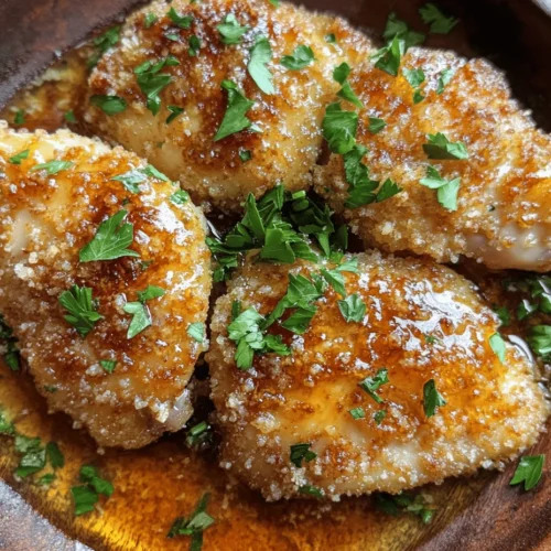 Baked Crunchy Hot Honey Chicken is a mouth-watering dish that beautifully marries the satisfying crunch of perfectly breaded chicken thighs with the sweet and spicy explosion of hot honey sauce. In an era where health-conscious eating is gaining momentum, this recipe stands out as a delightful alternative to traditional fried chicken without compromising on flavor or texture. The chicken boasts a crispy exterior while remaining tender and juicy on the inside, making it a crowd-pleaser for both families and entertaining guests.