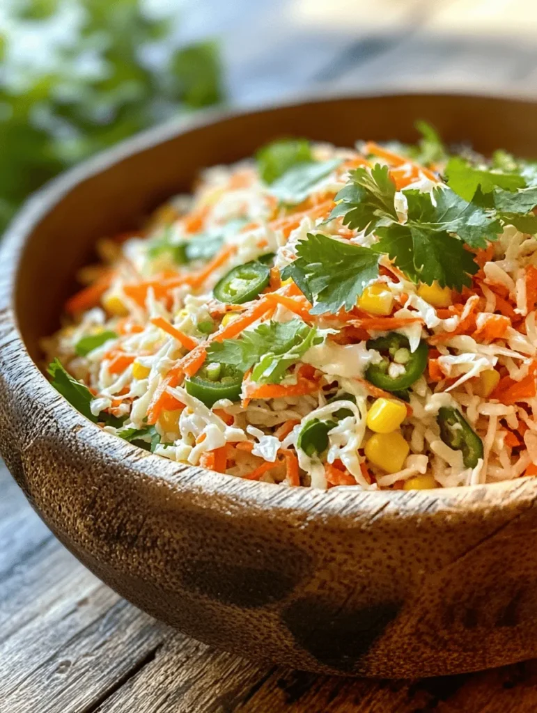 Understanding the perfect balance of flavors in a dish can transform a simple recipe into an exceptional culinary experience. This article presents a vibrant and flavorful recipe for Spicy & Crunchy Jalapeno Corn Coleslaw—an exciting twist on the classic coleslaw that is perfect for summer barbecues, picnics, or as a side dish for any meal. By combining fresh vegetables with a zesty dressing, this coleslaw not only provides a delightful crunch but also adds a spicy kick that will tantalize your taste buds.
