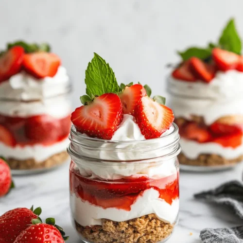 When it comes to desserts that embody the essence of summer, few can compete with the vibrant and luscious No Bake Strawberry Cheesecake Parfaits. This delightful treat layers creamy, dreamy cheesecake filling with fresh, juicy strawberries, all topped with a crumbly graham cracker crust. The beauty of these parfaits lies not only in their irresistible flavors but also in their effortless preparation. As the name suggests, no baking is required, making them a perfect choice for warm weather gatherings, potlucks, or simply satisfying a sweet craving without the heat of the oven.