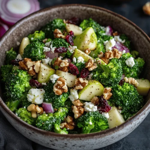 In the world of salads, few combinations are as delightful as the refreshing blend of Honey Crisp apples and broccoli. This Honey Crisp Apple and Broccoli Salad is a culinary masterpiece that marries the crisp sweetness of apples with the earthy, savory notes of broccoli, creating a dish that is both visually appealing and nutritionally robust. The vibrant colors of this salad not only invite the eyes but also signal the health benefits packed within. Ideal for a light lunch, as a side dish at dinner, or a standout contribution to any potluck, this recipe is a celebration of seasonal produce that offers both satisfaction and ease of preparation.