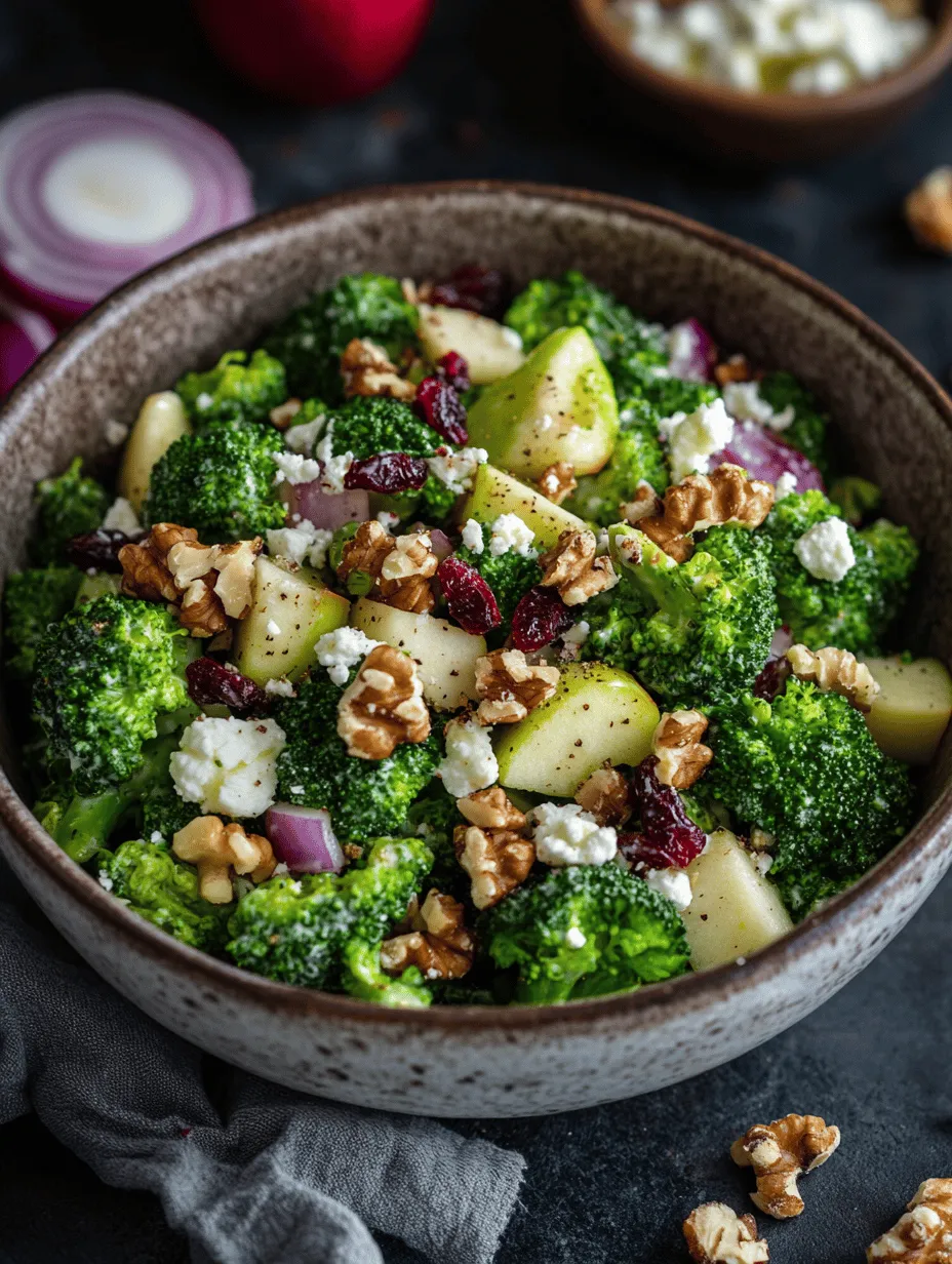 In the world of salads, few combinations are as delightful as the refreshing blend of Honey Crisp apples and broccoli. This Honey Crisp Apple and Broccoli Salad is a culinary masterpiece that marries the crisp sweetness of apples with the earthy, savory notes of broccoli, creating a dish that is both visually appealing and nutritionally robust. The vibrant colors of this salad not only invite the eyes but also signal the health benefits packed within. Ideal for a light lunch, as a side dish at dinner, or a standout contribution to any potluck, this recipe is a celebration of seasonal produce that offers both satisfaction and ease of preparation.