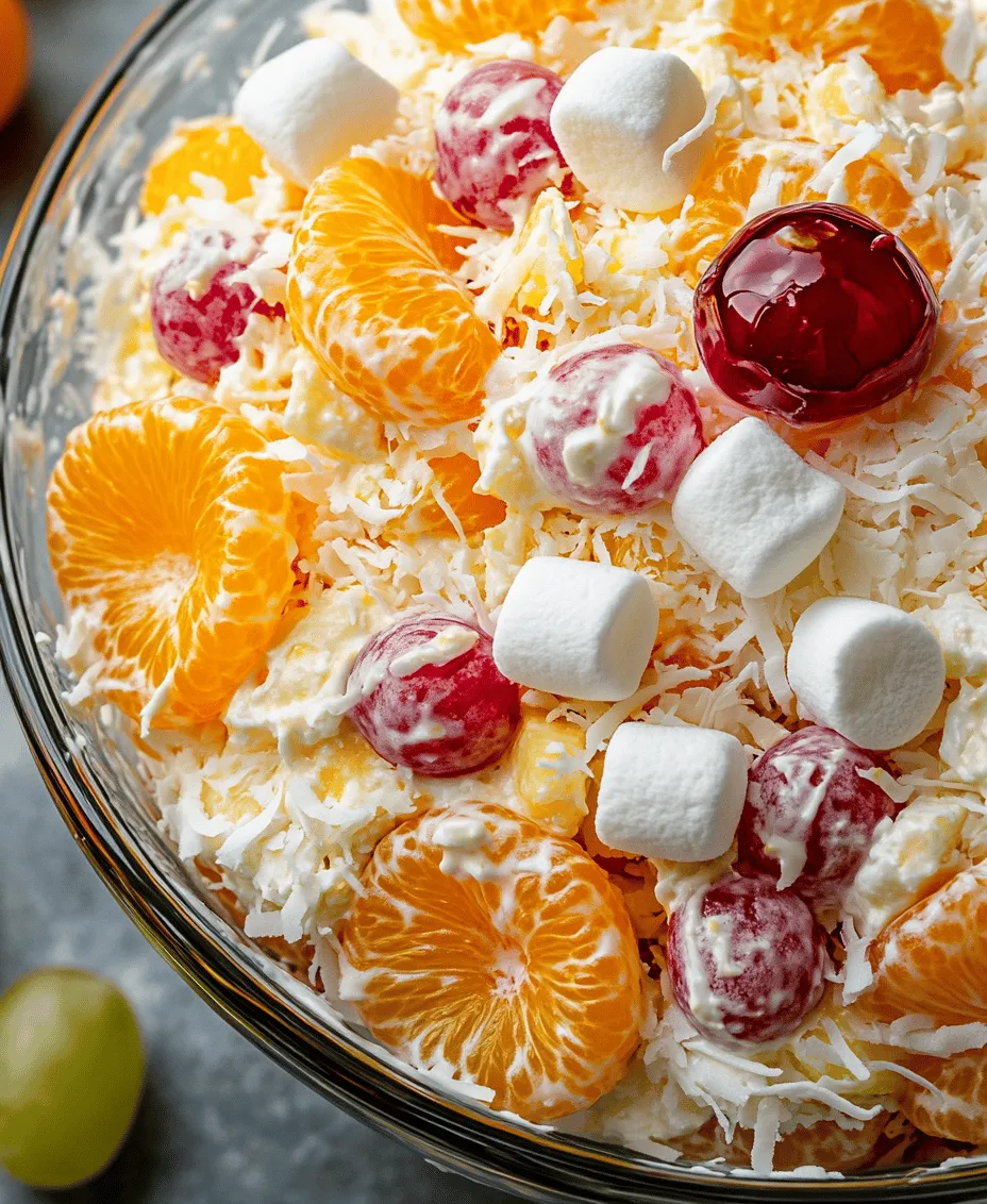 Ambrosia salad is not just a dish; it's a nostalgic journey that transports many Americans back to family gatherings, potlucks, and festive celebrations. This vibrant salad, often served as a side dish or dessert, is a delightful blend of fruits, marshmallows, and a creamy dressing that captivates the senses with its playful colors and textures. Originating in the Southern United States, ambrosia salad showcases the region's flair for hospitality and celebration, making it a staple at holiday feasts and summer picnics alike.