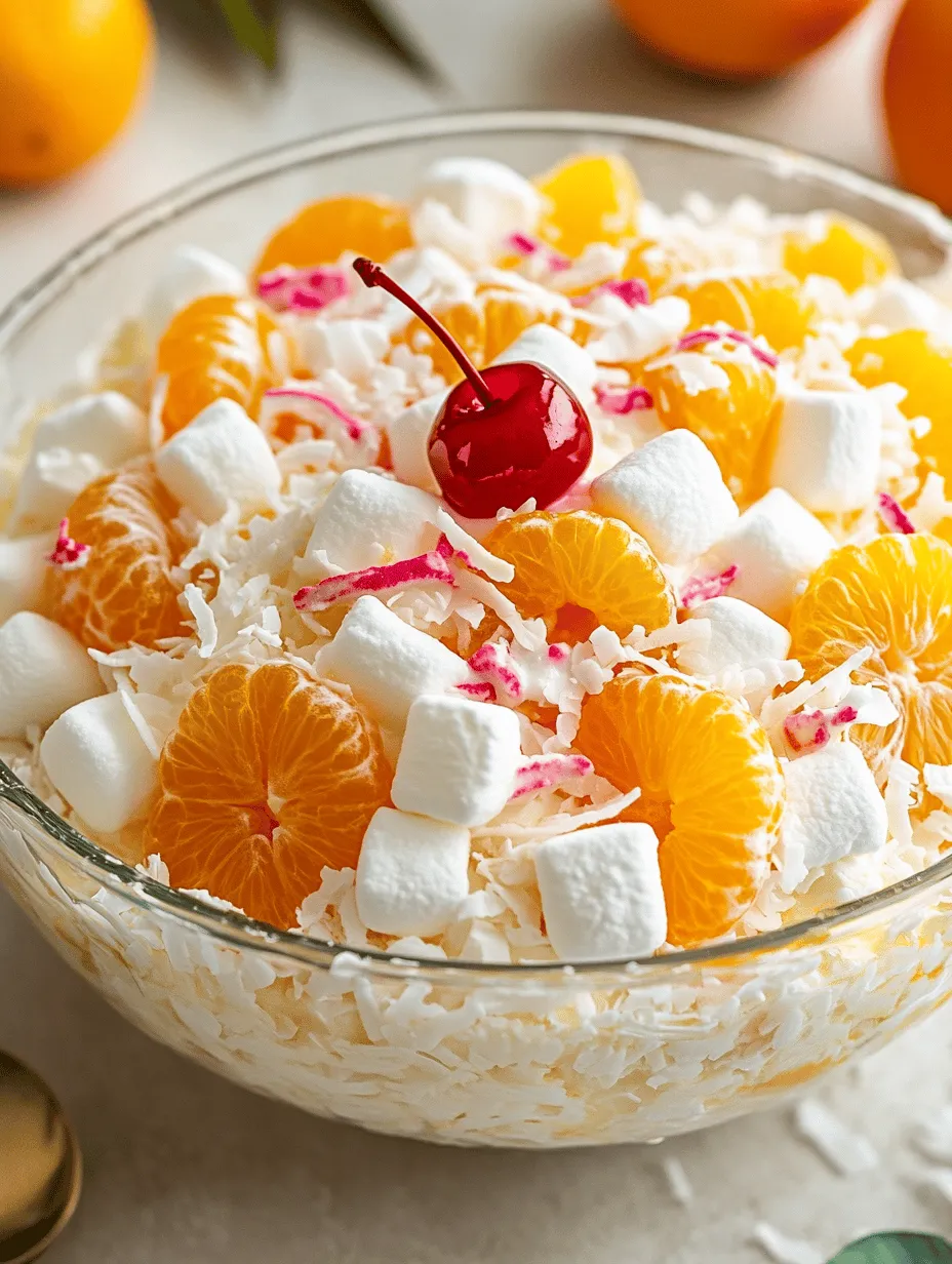 Ambrosia salad is not just a dish; it's a nostalgic journey that transports many Americans back to family gatherings, potlucks, and festive celebrations. This vibrant salad, often served as a side dish or dessert, is a delightful blend of fruits, marshmallows, and a creamy dressing that captivates the senses with its playful colors and textures. Originating in the Southern United States, ambrosia salad showcases the region's flair for hospitality and celebration, making it a staple at holiday feasts and summer picnics alike.