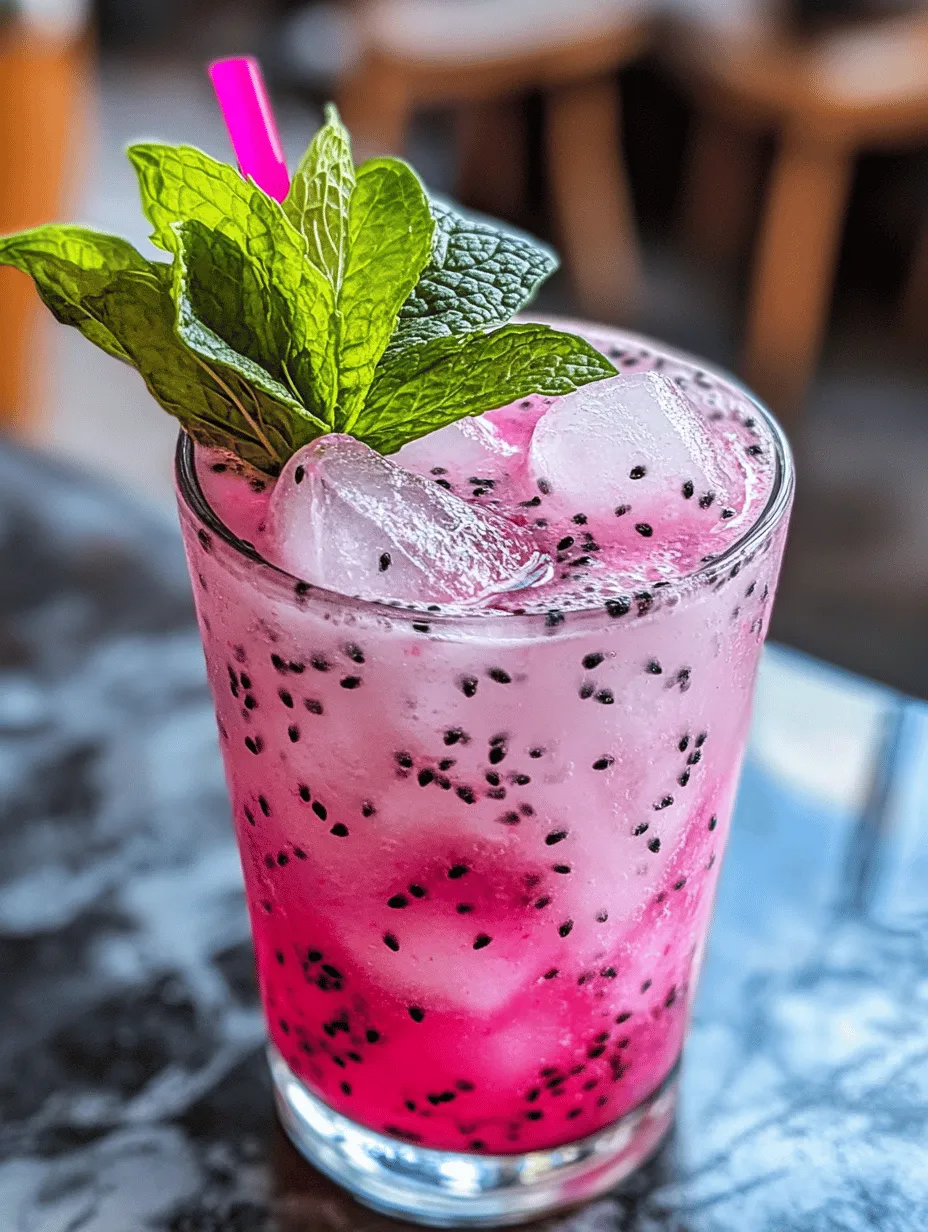 Before diving into the recipe, let’s take a moment to understand the star of our drink—the dragonfruit, also known as pitaya. This tropical fruit is not only visually striking but is also packed with nutritional benefits that make it a great choice for health-conscious individuals.