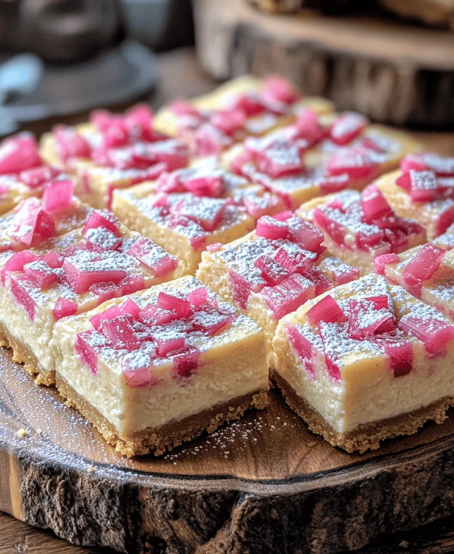 Rhubarb, with its vibrant pink stalks and unique tart flavor, has long been a beloved ingredient in many kitchens. Often referred to as a vegetable, rhubarb is most commonly used in desserts, where its natural acidity beautifully balances sweetness. This delightful ingredient not only adds a pop of color to dishes but also contributes a refreshing tang that can elevate any dessert. In this article, we are diving into a recipe that showcases rhubarb in a new light: Rhubarb Cheesecake Bars Delight.