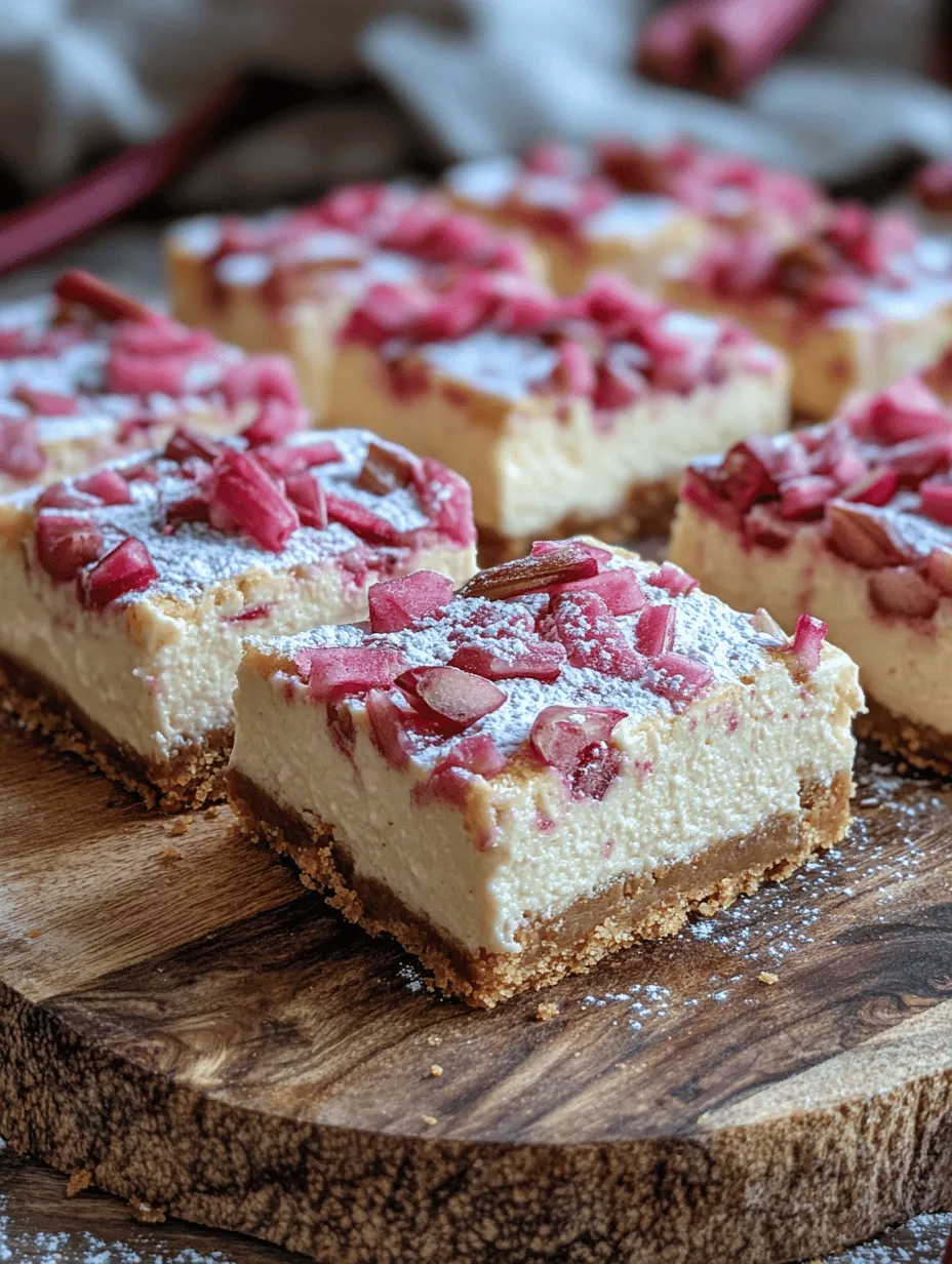 Rhubarb, with its vibrant pink stalks and unique tart flavor, has long been a beloved ingredient in many kitchens. Often referred to as a vegetable, rhubarb is most commonly used in desserts, where its natural acidity beautifully balances sweetness. This delightful ingredient not only adds a pop of color to dishes but also contributes a refreshing tang that can elevate any dessert. In this article, we are diving into a recipe that showcases rhubarb in a new light: Rhubarb Cheesecake Bars Delight.
