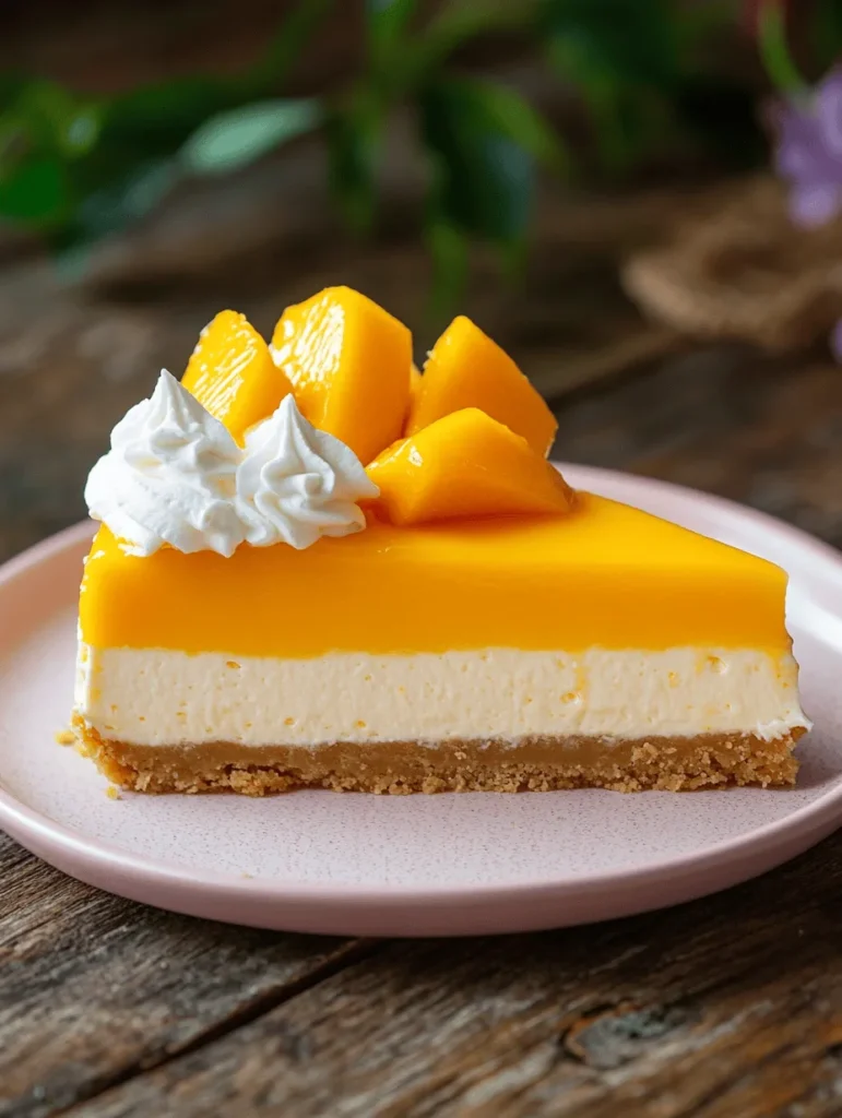 As the summer sun shines brightly, the desire for light, refreshing desserts grows stronger. Among the myriad of options, mango cheesecake stands out as a delightful choice that perfectly blends the creamy richness of traditional cheesecake with the tropical sweetness of ripe mangoes. This dessert not only tantalizes the taste buds but also serves as a visual treat, bringing a splash of vibrant color to any gathering. Whether it's a backyard barbecue, a birthday celebration, or simply a family dinner, mango cheesecake is bound to impress.