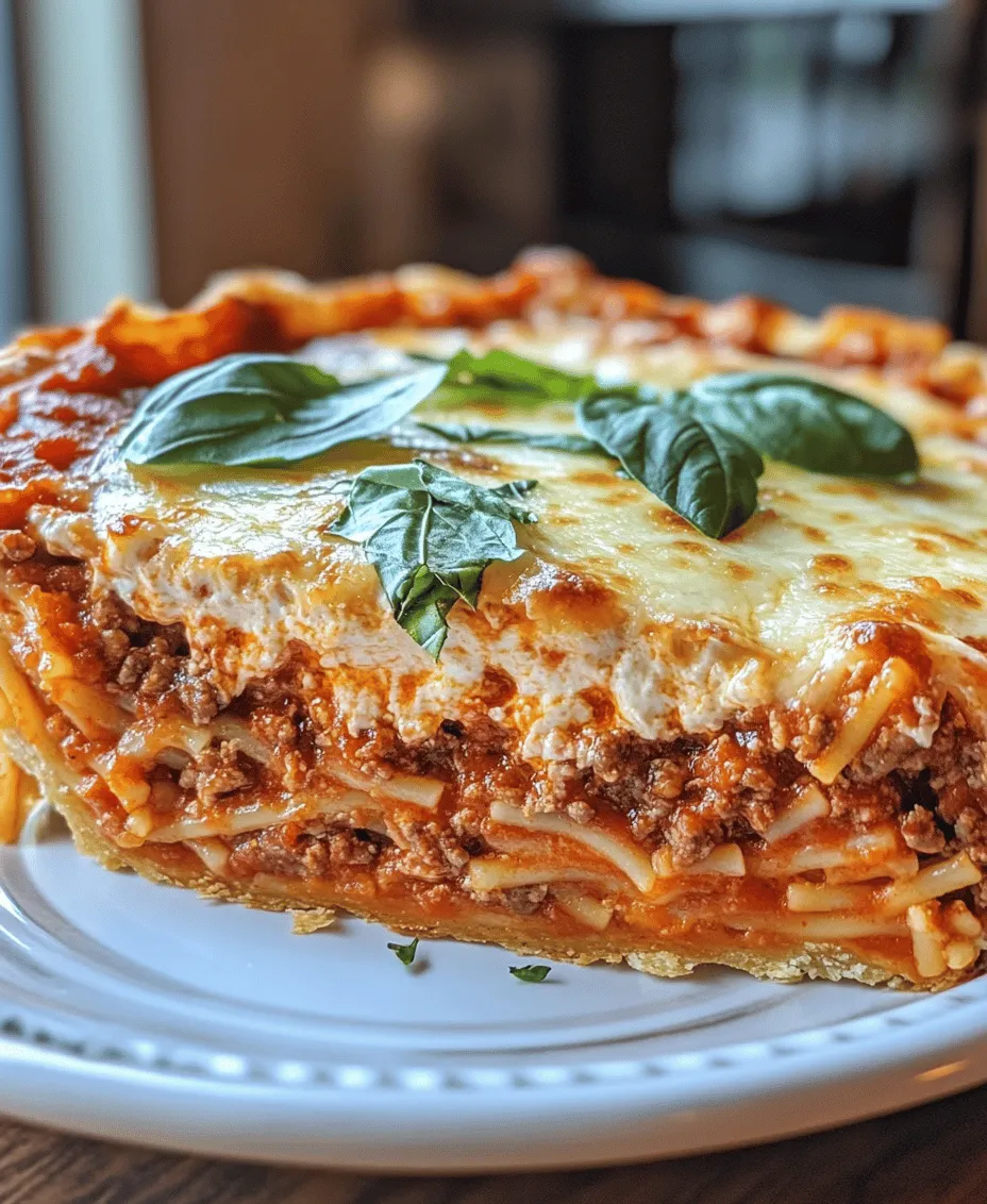 If you’re looking for a creative way to serve a beloved classic, the Million Dollar Spaghetti Pie is the perfect dish to add to your culinary repertoire. This delightful recipe takes the comforting flavors of traditional spaghetti and transforms it into a visually striking pie that is sure to impress. With its rich layers of creamy ricotta cheese, savory ground beef, and gooey mozzarella, each slice of this pie is a celebration of flavor and texture that will have your family and friends asking for seconds.