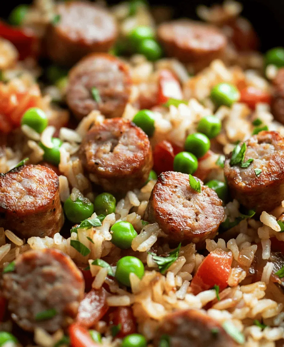 In today’s fast-paced world, finding time to cook a wholesome meal can feel like an uphill battle. With busy schedules and countless responsibilities, many people seek quick and easy solutions that don’t skimp on flavor or nutrition. Enter the Sizzling Sausage & Rice Skillet, a delightful one-pan dish that unites convenience with comfort food. This recipe is not only straightforward to prepare, but it also packs a punch when it comes to taste, making it a perfect choice for a weeknight dinner or a weekend gathering.