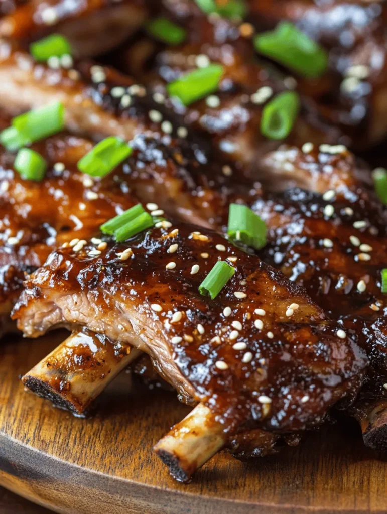 Delve into the world of flavor with these Sticky, Savory Asian Pork Ribs. This dish captures the essence of Asian cuisine, combining sweet, savory, and a hint of spice that will leave your taste buds dancing. The marriage of rich soy sauce, aromatic garlic, and the subtle heat of ginger creates a flavor profile that is both complex and comforting. Perfect for a family gathering or a cozy dinner at home, these ribs are not just a meal; they’re an experience. Imagine biting into tender, succulent meat that falls off the bone, enveloped in a glossy, sticky glaze that clings to your fingers, demanding to be savored.