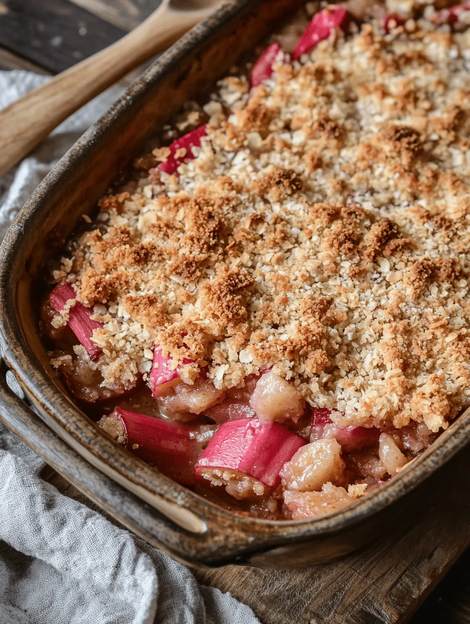 If you’re looking for a dessert that perfectly balances sweet and tart flavors, look no further than the delightful Coconut Rhubarb Crunch. This unique treat combines the tangy bite of fresh rhubarb with the rich, creamy texture of coconut, resulting in a dessert that is both refreshing and satisfying. The crunchy topping adds a delightful texture that contrasts beautifully with the soft, juicy filling. This recipe is not just a feast for the taste buds; it’s also a celebration of seasonal ingredients and the joy of home baking.