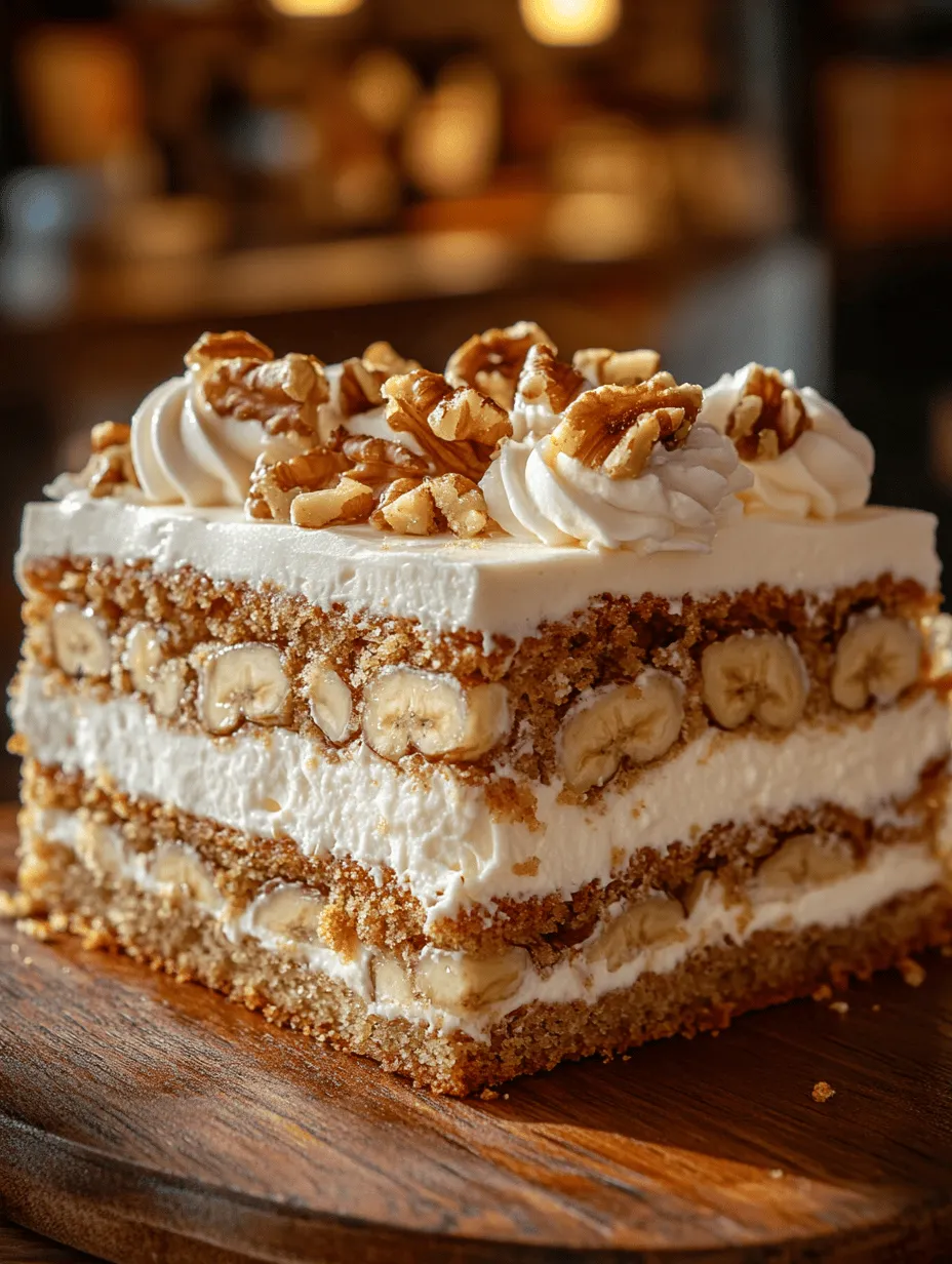 Welcome to the delightful world of baking with the Heavenly Banana Walnut Cream Cake, a treat that is more than just a dessert; it’s a warm embrace in cake form. This recipe combines the natural sweetness of ripe bananas with the satisfying crunch of walnuts, resulting in a cake that is as comforting as it is celebratory. Whether you’re hosting a family gathering or simply want to indulge in a sweet treat on a casual afternoon, this cake is the perfect choice.
