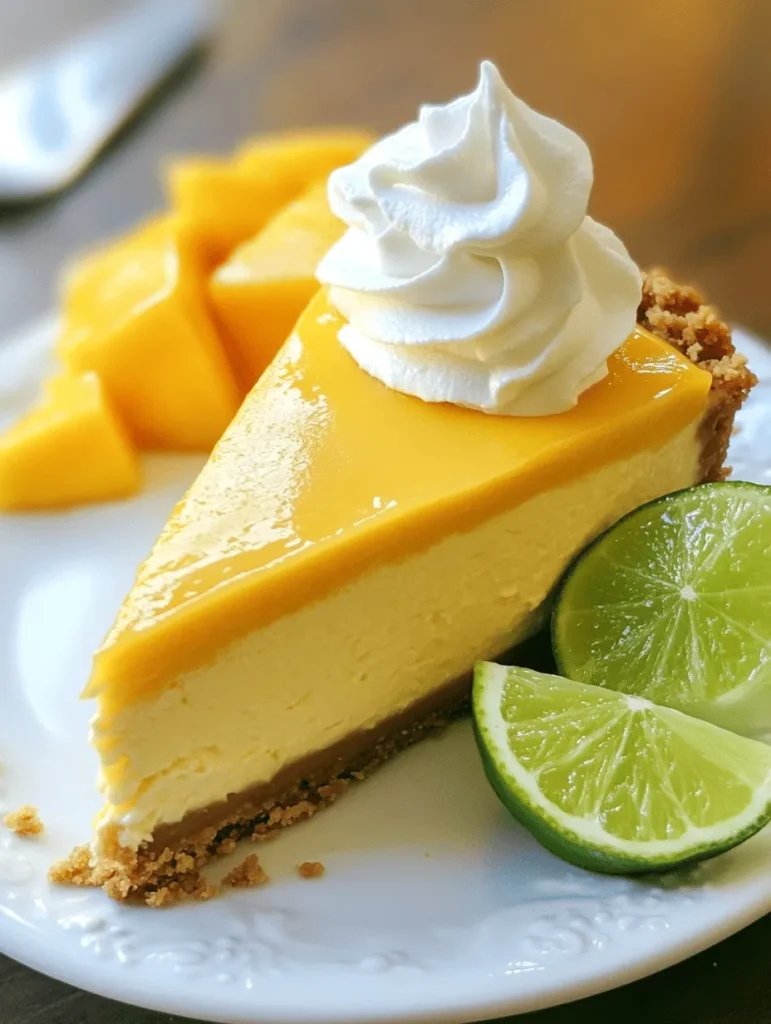 If you’re looking to elevate your dessert game with a delightful fusion of tropical flavors, the Mango Lime Cheesecake Delight is the perfect choice. This dessert seamlessly combines the rich, creamy texture of traditional cheesecake with the vibrant, refreshing tastes of mango and lime. The result is a mouthwatering treat that transports you to a sun-kissed beach with every bite. Whether you’re hosting a summer gathering, celebrating a special occasion, or simply indulging in a sweet moment at home, this cheesecake is sure to impress your guests and satisfy your cravings.