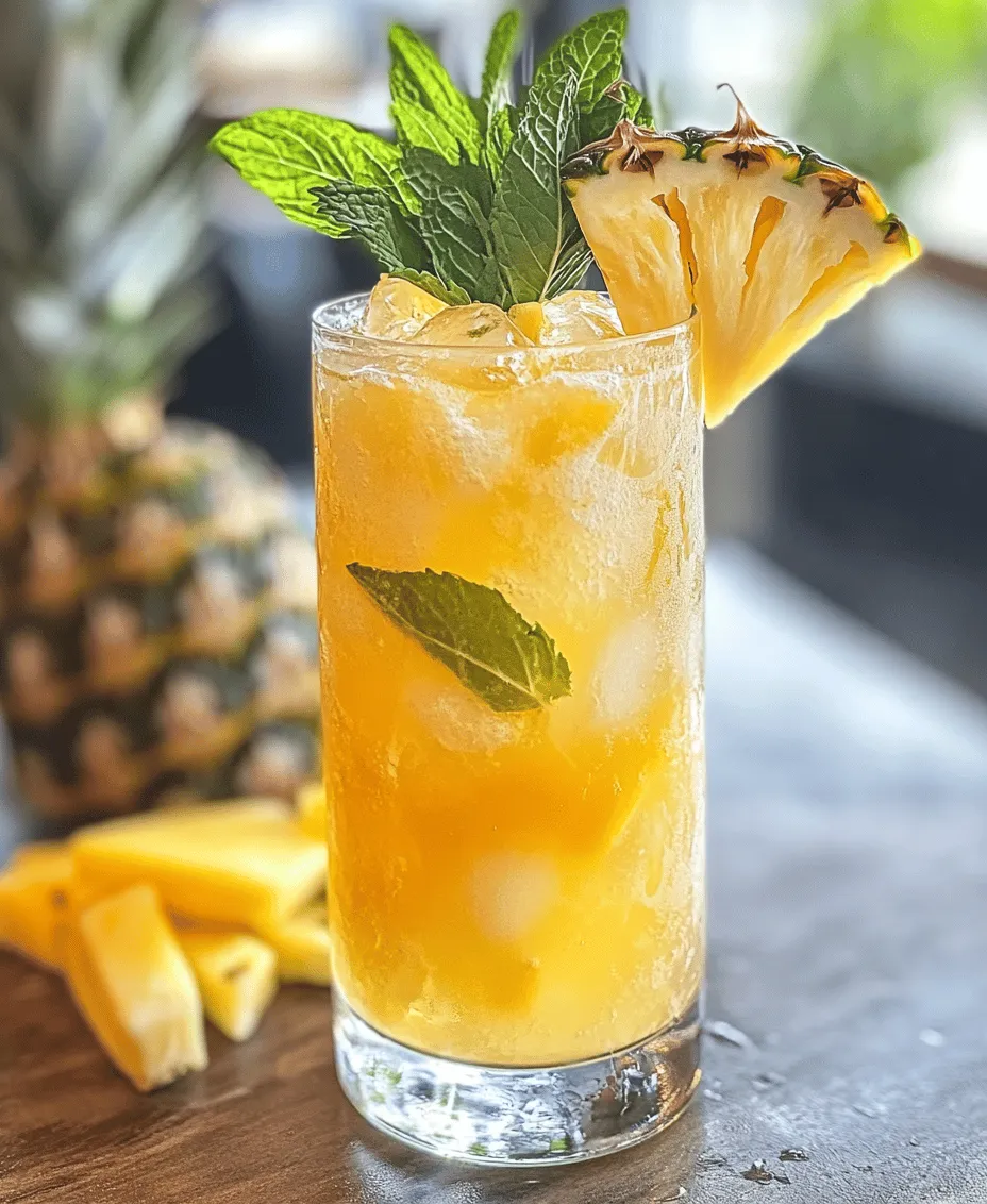 The core components of Pineapple Coconut Lemonade play a pivotal role in its flavor and texture. Let’s take a closer look at each ingredient, understanding their benefits and how they contribute to this refreshing drink.