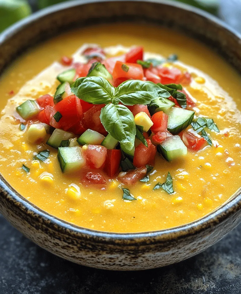 The beauty of Fresh Corn Gazpacho Soup lies in its ingredients, each contributing unique flavors and health benefits. This section delves into the key components that make this dish not only delicious but also nutritious.
