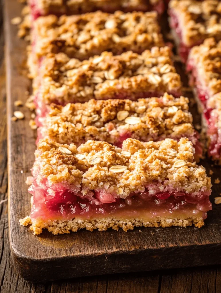 Rhubarb, often referred to as the “pie plant,” is a unique culinary ingredient that brings a distinctive tartness to a variety of dishes. With its vibrant pink and green stalks, rhubarb adds a pop of color and a fresh, tangy flavor that is both refreshing and intriguing. Its versatility allows it to shine in desserts, particularly in pies, tarts, and, as we’re about to explore, crumble bars.