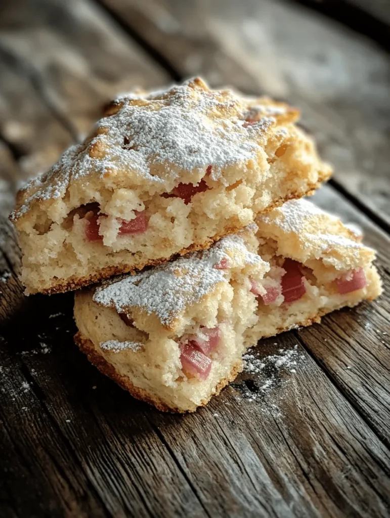 There's something undeniably charming about scones. These delectable baked goods have become a beloved treat, whether served at an afternoon tea, enjoyed alongside a hearty breakfast, or savored as a delightful snack. Their light, crumbly texture and the ability to pair beautifully with a variety of flavors make scones a versatile option for any occasion. Among the numerous flavor combinations that one can explore, the tangy sweetness of rhubarb stands out as a unique and inviting choice.