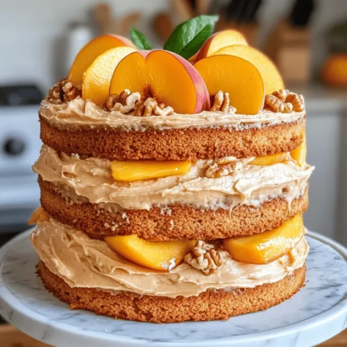 As the sun shines brightly and the temperatures rise, summer brings an abundance of fresh, juicy peaches that beckon us to create delightful desserts. Among the most beloved summer treats is the peach cake, a dessert that beautifully showcases the natural sweetness and flavor of this seasonal fruit. Imagine a moist, tender cake bursting with fresh peach chunks, all crowned with a rich and luscious brown sugar frosting. This Peach Cake with Brown Sugar Frosting is not just any cake; it’s a celebration of summer’s bounty, perfect for picnics, barbecues, or simply as a sweet ending to a summer meal.