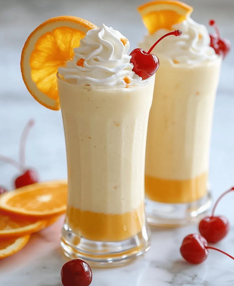 The Orange Creamsicle Milkshake is more than just a drink; it’s a nostalgic journey that transports many of us back to sun-soaked summer days spent chasing after ice cream trucks or indulging in sweet, refreshing treats with family and friends. This creamy, dreamy concoction brings together the vibrant and zesty flavor of fresh orange juice with the rich indulgence of vanilla ice cream, resulting in a delightful blend that’s perfect for any occasion. Whether you’re looking to cool off on a hot summer day or simply craving a taste of your childhood, this milkshake is sure to satisfy.