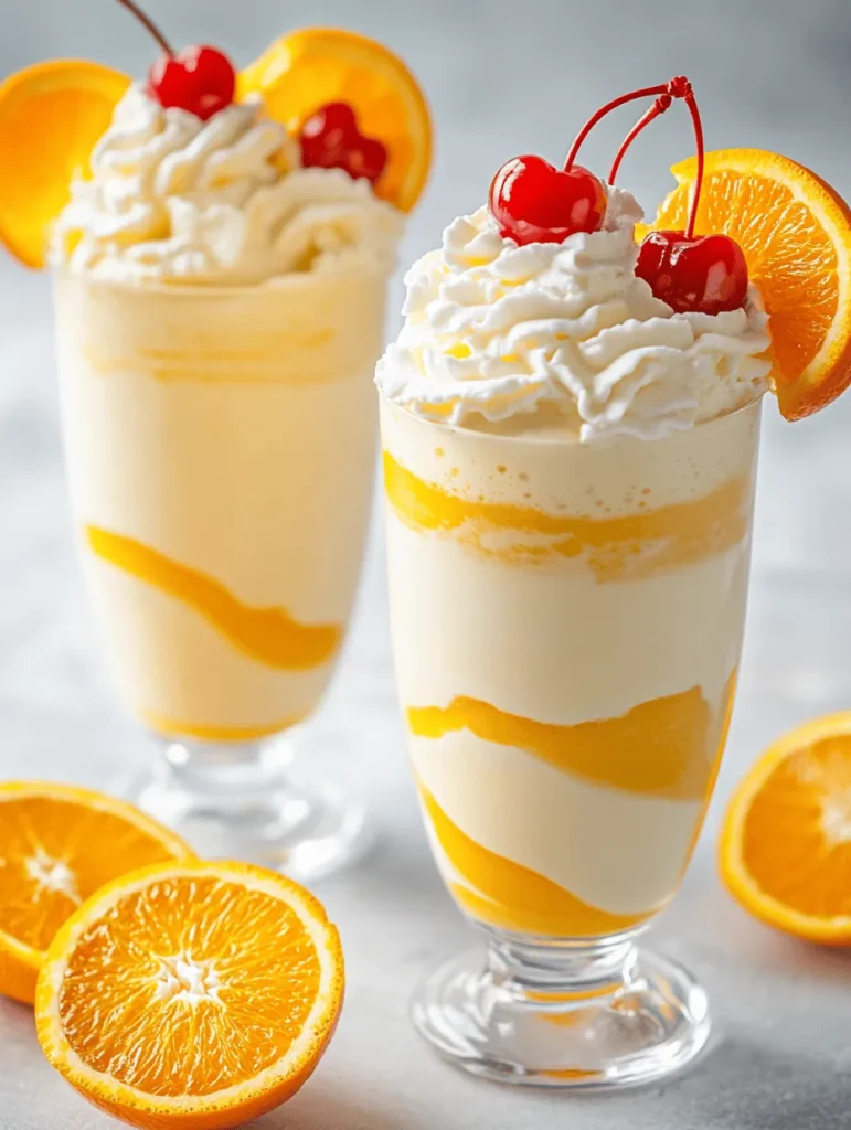 The Orange Creamsicle Milkshake is more than just a drink; it’s a nostalgic journey that transports many of us back to sun-soaked summer days spent chasing after ice cream trucks or indulging in sweet, refreshing treats with family and friends. This creamy, dreamy concoction brings together the vibrant and zesty flavor of fresh orange juice with the rich indulgence of vanilla ice cream, resulting in a delightful blend that’s perfect for any occasion. Whether you’re looking to cool off on a hot summer day or simply craving a taste of your childhood, this milkshake is sure to satisfy.