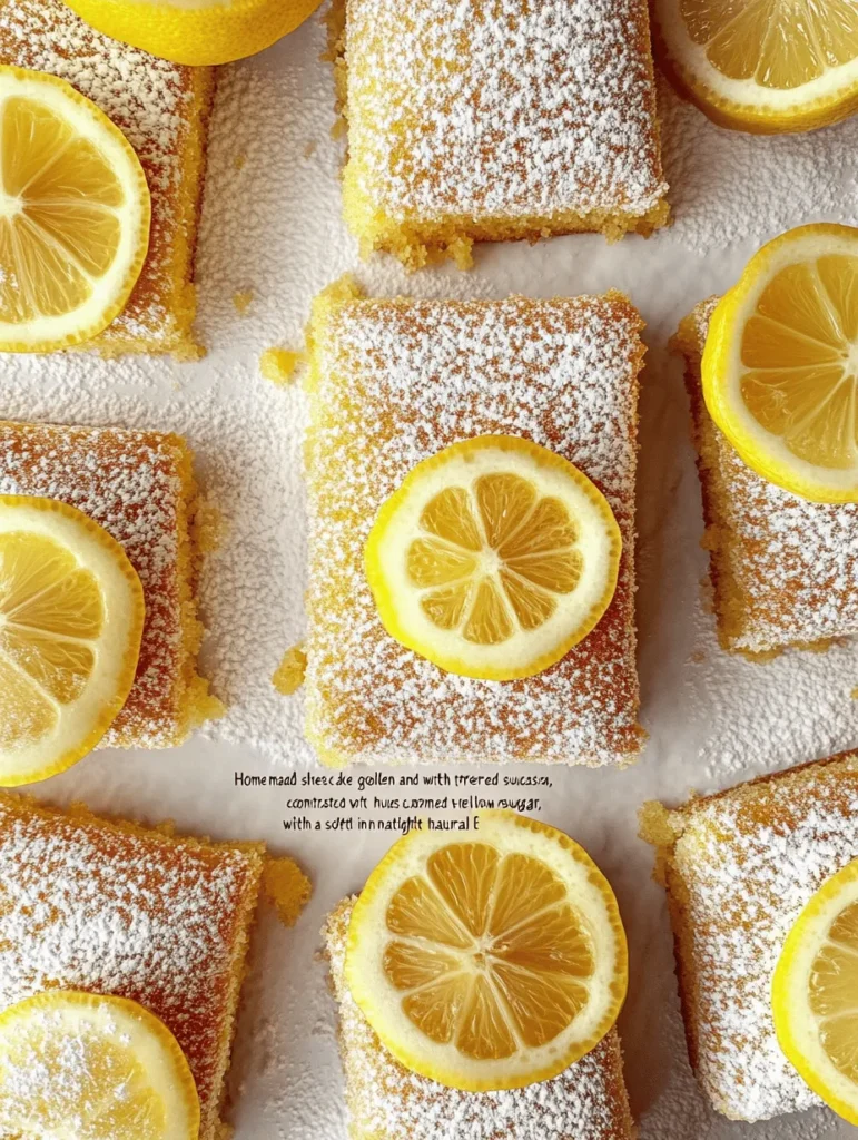 To create the perfect Lemon Sheet Cake Delight, it's essential to understand the role of each ingredient. Knowing how they contribute to the final product can help you adjust the recipe to your personal preferences while ensuring a delicious outcome every time.