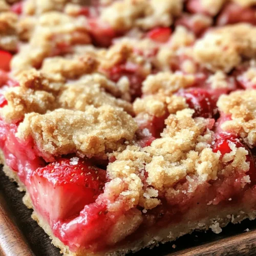 Are you ready to embark on a culinary journey that perfectly balances sweet and tart flavors? If so, then our Strawberry Rhubarb Crumb Bars are the answer to your dessert dreams! This delightful treat showcases the vibrant combination of fresh strawberries and tangy rhubarb, making it a sensational choice for any occasion. These crumb bars are not only a crowd-pleaser but also an ideal way to celebrate the arrival of spring and summer, when both strawberries and rhubarb are in their prime.