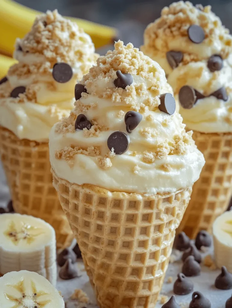 The delightful combination of flavors and textures in a Banana Cheesecake Cone makes it a perfect treat for any occasion. This innovative dessert encapsulates the creamy richness of cheesecake with the sweet, natural flavor of ripe bananas, all housed in a crispy sugar cone. The result is a refreshing, fun, and visually appealing dessert that is bound to impress your friends and family.
