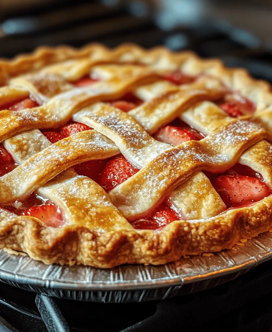 Strawberry rhubarb pie is a beloved dessert that has captured the hearts of many with its unique flavor profile and vibrant colors. It stands out as a classic American dessert, often associated with spring and summer, when strawberries are at their peak and rhubarb is freshly harvested. The delightful contrast between the sweet juiciness of strawberries and the tartness of rhubarb creates a harmonious balance that tantalizes the taste buds and leaves a lasting impression. This pie is not just a seasonal treat; its versatility allows it to shine at various occasions, from family gatherings and picnics to holiday celebrations, making it a staple in many dessert repertoires.