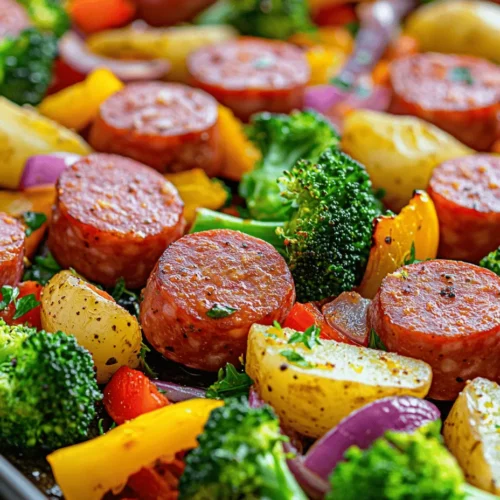 In today's fast-paced world, finding a meal that is not only easy to prepare but also delicious can be a challenge. The Kielbasa Sheet Pan Meal is the perfect solution, combining hearty ingredients with vibrant colors that will delight both the eyes and the palate. This recipe offers a simple, yet satisfying dinner option that can be enjoyed by the whole family. With just one pan to clean, this meal is as convenient as it is flavorful.