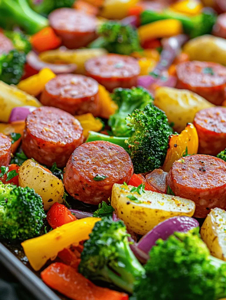 In today's fast-paced world, finding a meal that is not only easy to prepare but also delicious can be a challenge. The Kielbasa Sheet Pan Meal is the perfect solution, combining hearty ingredients with vibrant colors that will delight both the eyes and the palate. This recipe offers a simple, yet satisfying dinner option that can be enjoyed by the whole family. With just one pan to clean, this meal is as convenient as it is flavorful.