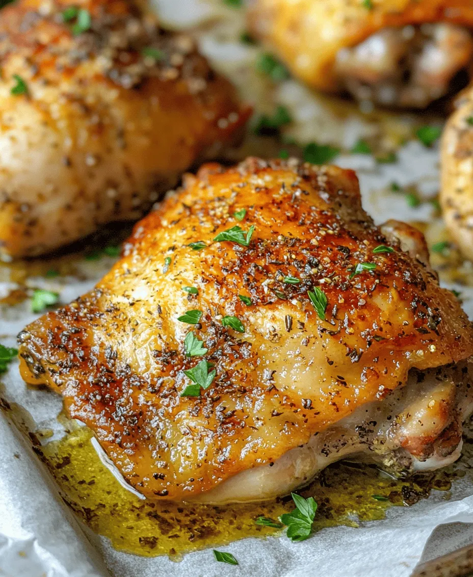 Chicken thighs have surged in popularity among home cooks and culinary enthusiasts alike, and for good reason. This versatile cut of meat is renowned for its rich flavor, tenderness, and juiciness, making it a staple in kitchens around the world. Unlike chicken breasts, which can easily dry out during cooking, chicken thighs maintain their moisture, resulting in a more succulent bite. Whether you're preparing a casual weeknight dinner or hosting a festive gathering, oven-baked chicken thighs can elevate any meal with their delightful taste and satisfying texture.