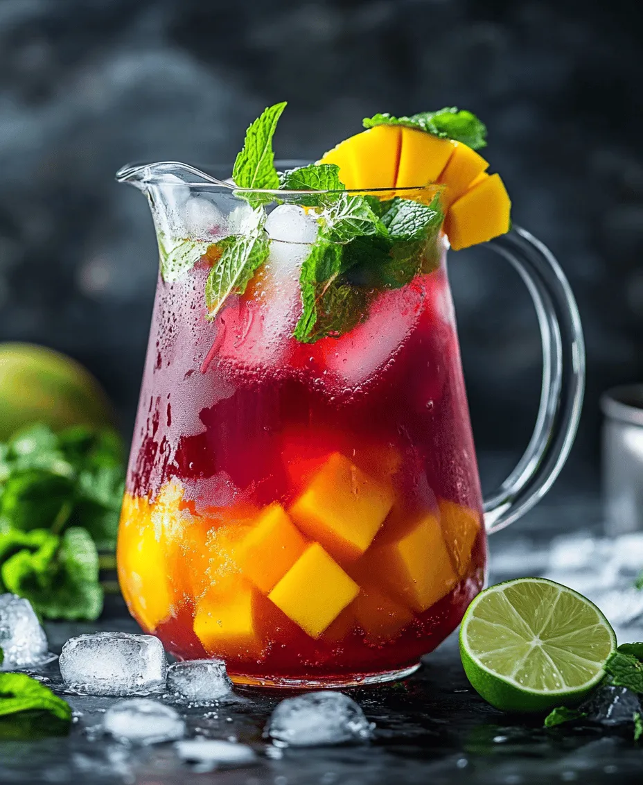 The beauty of the Mango Hibiscus Iced Tea lies in its carefully selected ingredients, each contributing to the drink's flavor, color, and health benefits. Below, we’ll delve into the key components that make this iced tea exceptional.
