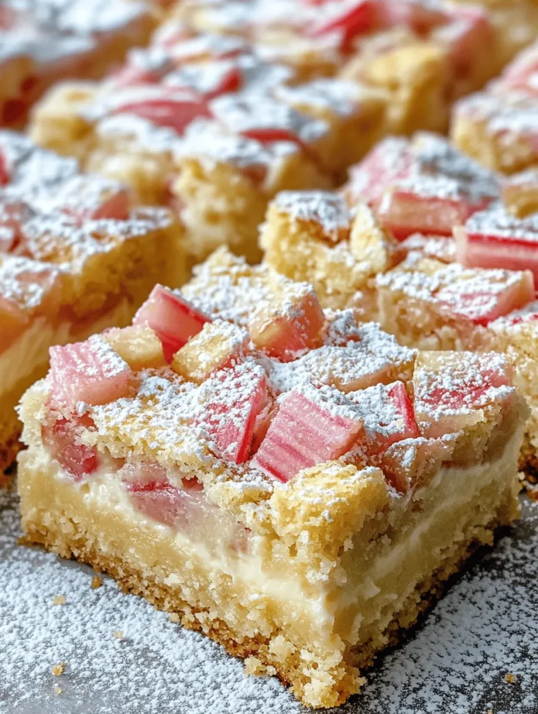 Spring brings with it a bounty of fresh produce, and one of the season's most delightful offerings is rhubarb. Known for its vibrant pink stalks and unique tart flavor, rhubarb is a beloved ingredient that shines in various desserts. Our recipe, "Rhubarb Dreamland: Creamy Bars to Color," is a celebration of this wonderful vegetable, capturing its essence in a creamy, luscious bar that balances tartness with sweetness perfectly.