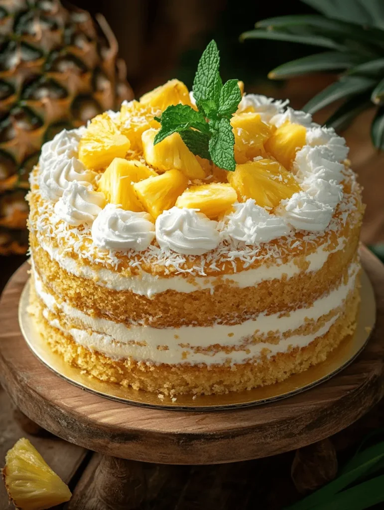 As the temperatures rise and summer beckons, our cravings often shift towards the refreshing, sunny flavors of the tropics. Desserts that embody this vibrant essence are not only a feast for the taste buds but also transport us to sun-kissed beaches and lush landscapes. One delightful creation that perfectly encapsulates this tropical indulgence is the Juicy Pineapple Heaven Cake. This cake is an ideal summer treat, boasting a harmonious balance of sweetness, delectable texture, and the invigorating freshness of pineapple.