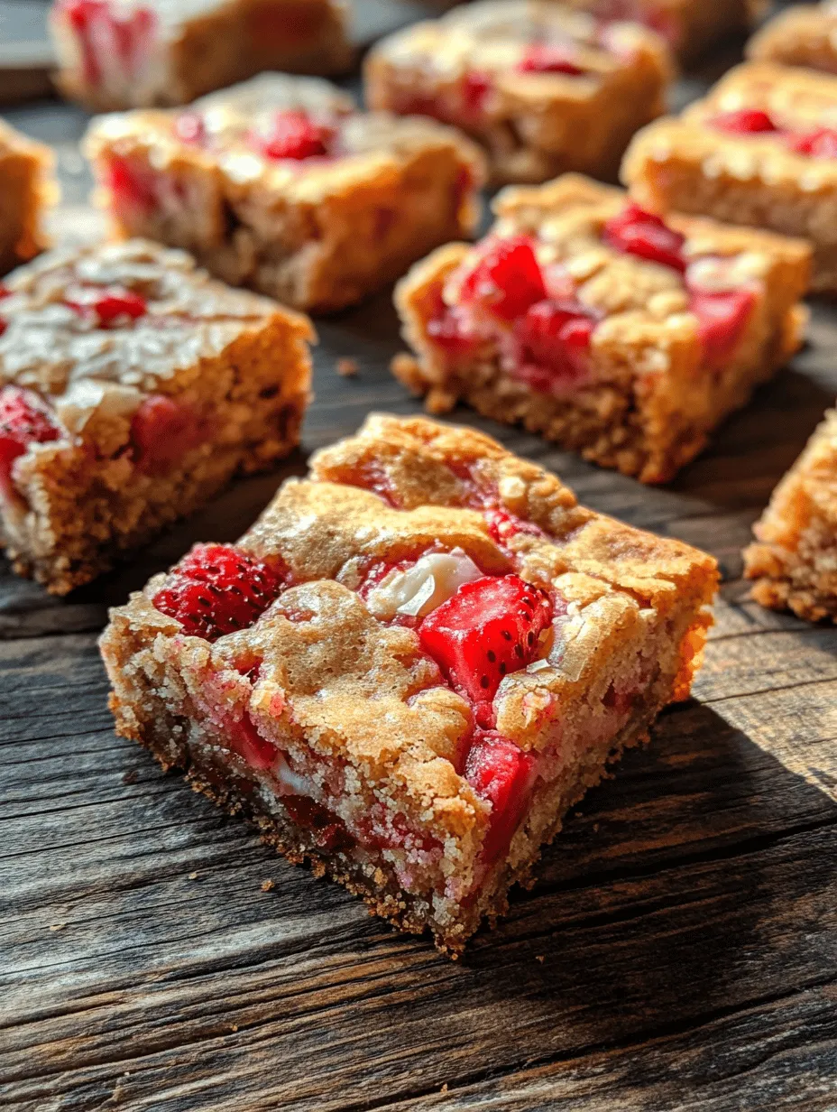 Blondies are often overshadowed by their more famous counterpart, the brownie, but these delightful treats deserve a spotlight of their own. With their rich, buttery flavor and chewy texture, blondies offer a unique dessert experience that’s both satisfying and versatile. They can be adapted to include a variety of flavors, making them a perfect canvas for creativity in the kitchen. One such irresistible variation is the Sweet & Zesty Strawberry Lemon Blondies, which combine the sweetness of ripe strawberries with the zesty tartness of fresh lemons, creating a flavor explosion that is both refreshing and indulgent.