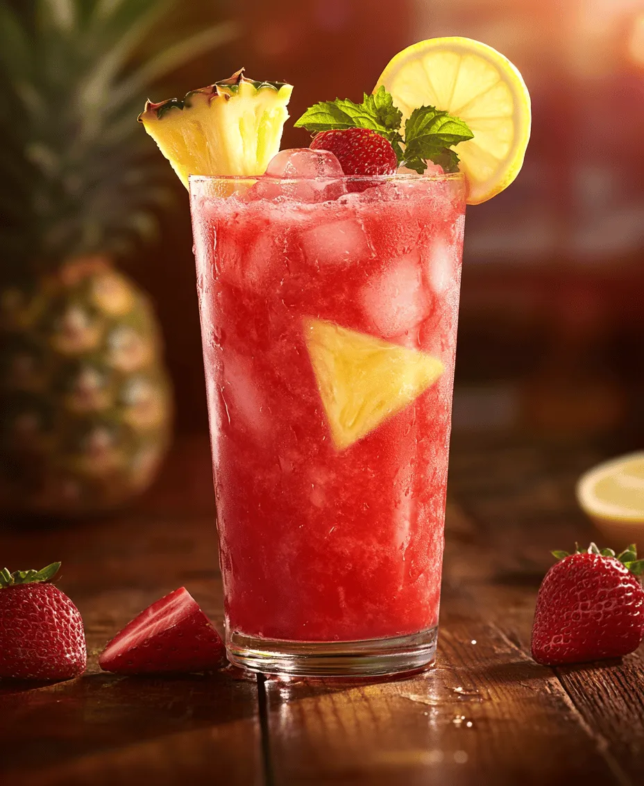 Before diving into the preparation steps, let’s take a closer look at the star ingredients that make Strawberry Pineapple Lemonade not just refreshing but also nutritious.