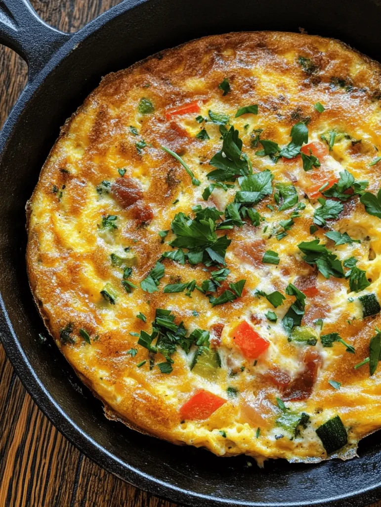 The frittata stands out as one of the most versatile dishes in culinary traditions around the world. Whether enjoyed for breakfast, brunch, or a light dinner, this Italian classic offers an inviting canvas for a multitude of ingredients. Its ability to adapt to different flavors and dietary requirements makes it a staple in many kitchens. From vegetarian options bursting with seasonal vegetables to heartier versions featuring meats and cheeses, the frittata is a dish that caters to everyone's tastes.