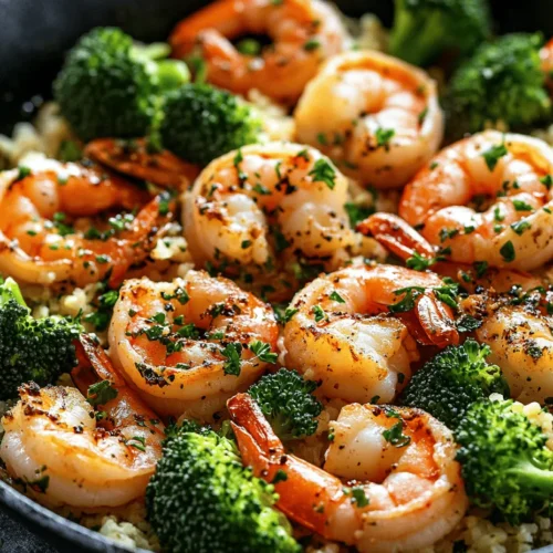 In today's fast-paced world, finding quick yet nutritious meal options is essential for maintaining a healthy lifestyle. One such delightful dish is Garlic Butter Shrimp with Broccoli Rice. This recipe is not only packed with flavor but is also low in carbs, making it perfect for anyone looking to maintain a balanced diet without sacrificing taste. The combination of succulent shrimp, vibrant broccoli, and aromatic garlic creates a dish that is as satisfying as it is healthy.