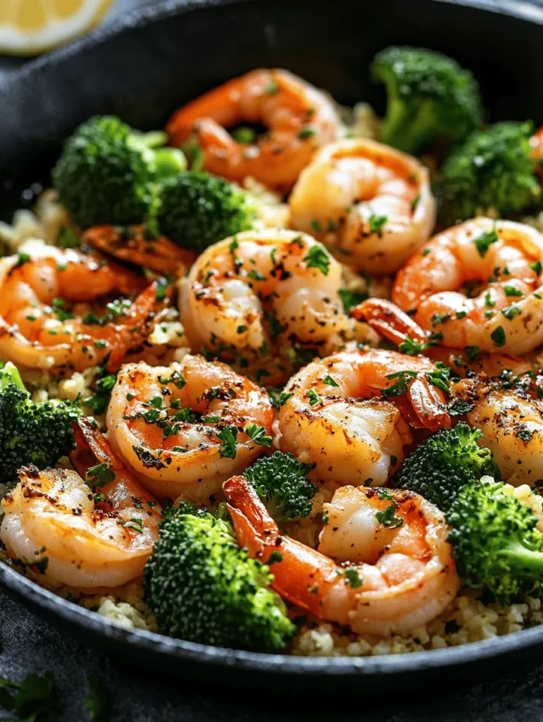In today's fast-paced world, finding quick yet nutritious meal options is essential for maintaining a healthy lifestyle. One such delightful dish is Garlic Butter Shrimp with Broccoli Rice. This recipe is not only packed with flavor but is also low in carbs, making it perfect for anyone looking to maintain a balanced diet without sacrificing taste. The combination of succulent shrimp, vibrant broccoli, and aromatic garlic creates a dish that is as satisfying as it is healthy.