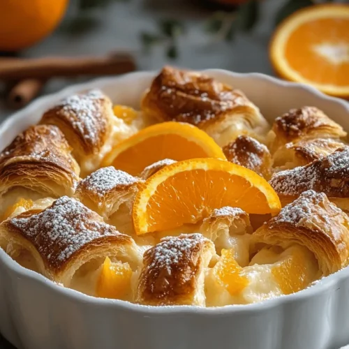 Imagine waking up to the delightful aroma of freshly baked croissants, infused with a hint of citrus and a dash of warmth. Enter the Whimsical Orange Croissant Breakfast Bake – a dish that transforms your ordinary morning into a culinary adventure. This enchanting recipe draws inspiration from the classic French pastry, elevating it into a breakfast bake that is not only visually appealing but also bursting with flavors that dance on your palate.