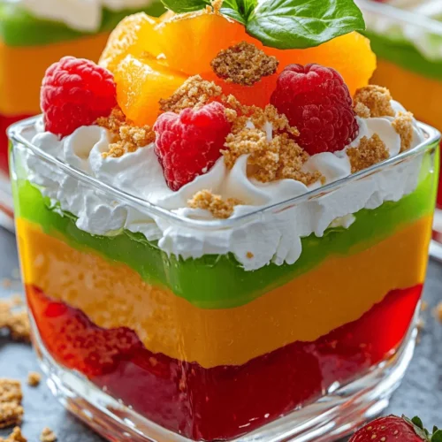 The Jello Layered Dessert, affectionately known as Cool Whip Delight, is a vibrant and colorful treat that brings joy to any gathering. This dessert is a nostalgic reminder of childhood parties and warm summer afternoons, where each layer presents a new burst of flavor and texture. It’s a fun and refreshing choice that’s perfect for parties, family gatherings, or simply as a light ending to a meal on a hot day.