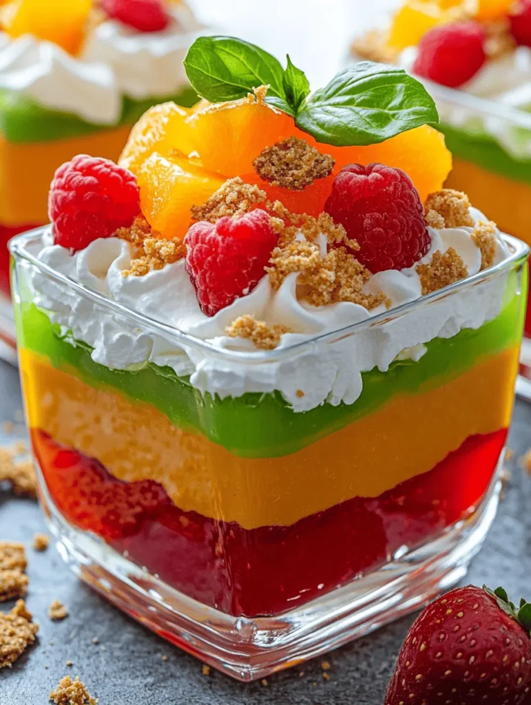The Jello Layered Dessert, affectionately known as Cool Whip Delight, is a vibrant and colorful treat that brings joy to any gathering. This dessert is a nostalgic reminder of childhood parties and warm summer afternoons, where each layer presents a new burst of flavor and texture. It’s a fun and refreshing choice that’s perfect for parties, family gatherings, or simply as a light ending to a meal on a hot day.