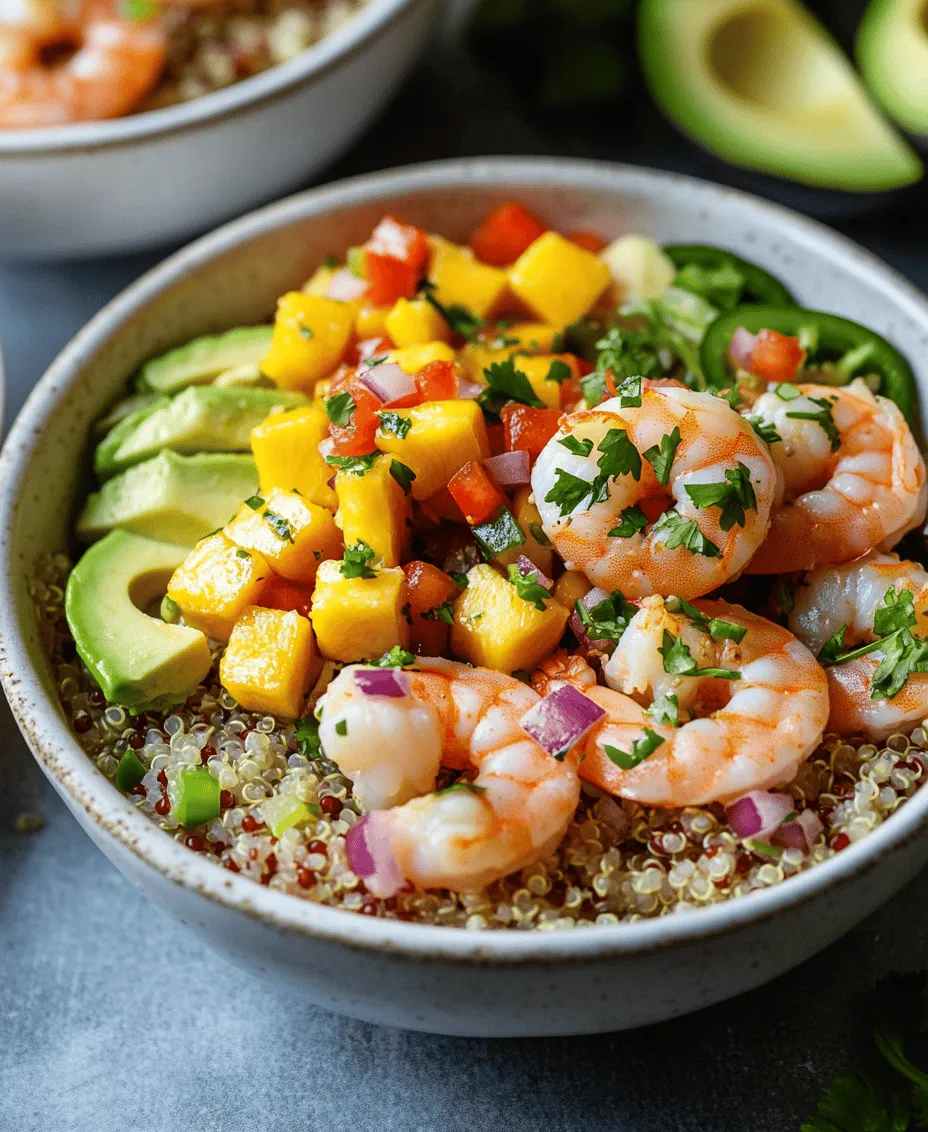Welcome to a vibrant culinary journey with our Shrimp & Avocado Bowls with Mango Salsa. This dish is not just a meal; it's an experience that embodies the essence of fresh, healthy eating. Perfect for any occasion, whether you're hosting a casual summer gathering or simply looking for a nutritious weeknight dinner, these bowls are sure to impress. The combination of tender shrimp, creamy avocados, and the zesty mango salsa creates a harmonious blend of flavors that delights the palate and nourishes the body.