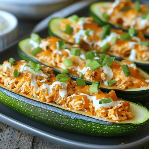 The foundation of any great dish lies in its ingredients, and Spicy Buffalo Chicken Zucchini Boats are no exception. Let’s take a closer look at the essential components that make this recipe not only tasty but also nutritious.