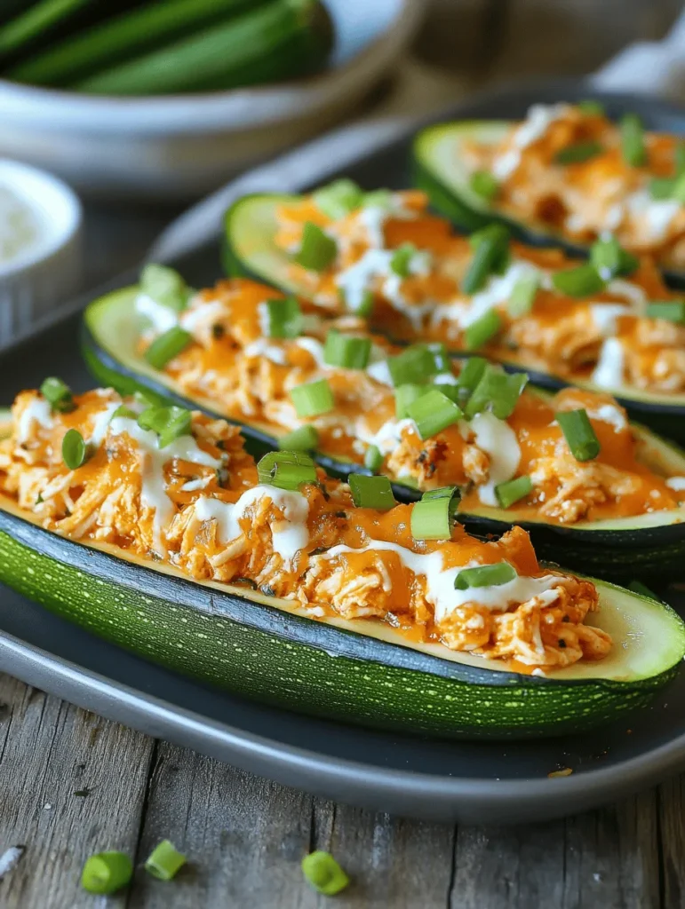 The foundation of any great dish lies in its ingredients, and Spicy Buffalo Chicken Zucchini Boats are no exception. Let’s take a closer look at the essential components that make this recipe not only tasty but also nutritious.