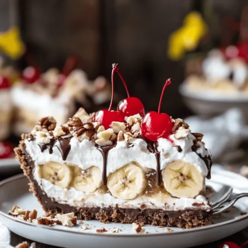 No-bake desserts have become a delightful trend in the culinary world, captivating dessert lovers with their simplicity and rich flavors. These treats are not only convenient but also allow anyone, from novice bakers to seasoned chefs, to whip up something special without the hassle of preheating an oven. Among the many tempting no-bake options, the No Bake Banana Split Pie stands out as a stunning dessert that perfectly embodies the essence of a classic banana split, combining the luscious flavors of ripe bananas, whipped cream, and chocolate.