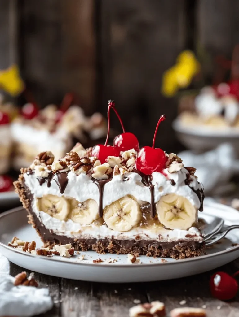 No-bake desserts have become a delightful trend in the culinary world, captivating dessert lovers with their simplicity and rich flavors. These treats are not only convenient but also allow anyone, from novice bakers to seasoned chefs, to whip up something special without the hassle of preheating an oven. Among the many tempting no-bake options, the No Bake Banana Split Pie stands out as a stunning dessert that perfectly embodies the essence of a classic banana split, combining the luscious flavors of ripe bananas, whipped cream, and chocolate.