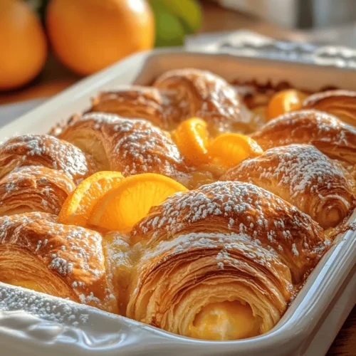Imagine waking up to a breakfast that feels like a decadent brunch at a five-star hotel—all from the comfort of your own kitchen. The Orange Croissant Breakfast Bake is just that: a harmonious blend of rich flavors and textures that transforms everyday ingredients into a gourmet experience. This dish takes the classic croissant, a symbol of French pastry perfection, and elevates it by infusing it with zesty orange marmalade and a luscious custard base.